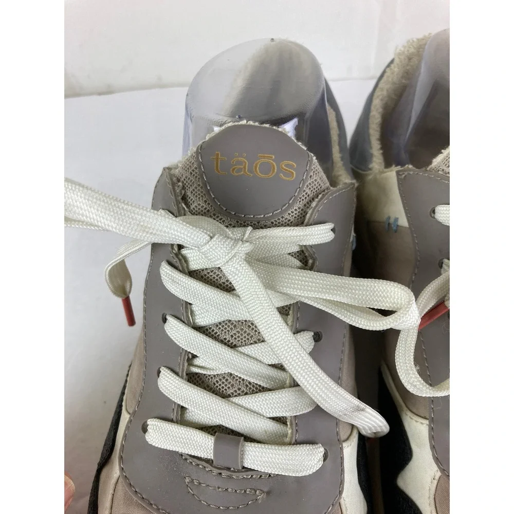 Taos Direction Sneakers Women Sz 9.5 Taupe Multi Colorblock Comfort Shoes